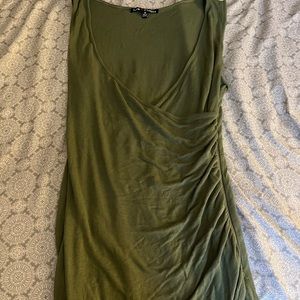 Olive green mini dress